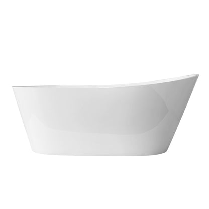 Nest 59" Acrylic Freestanding  Soaking Bathtub - Gloss White