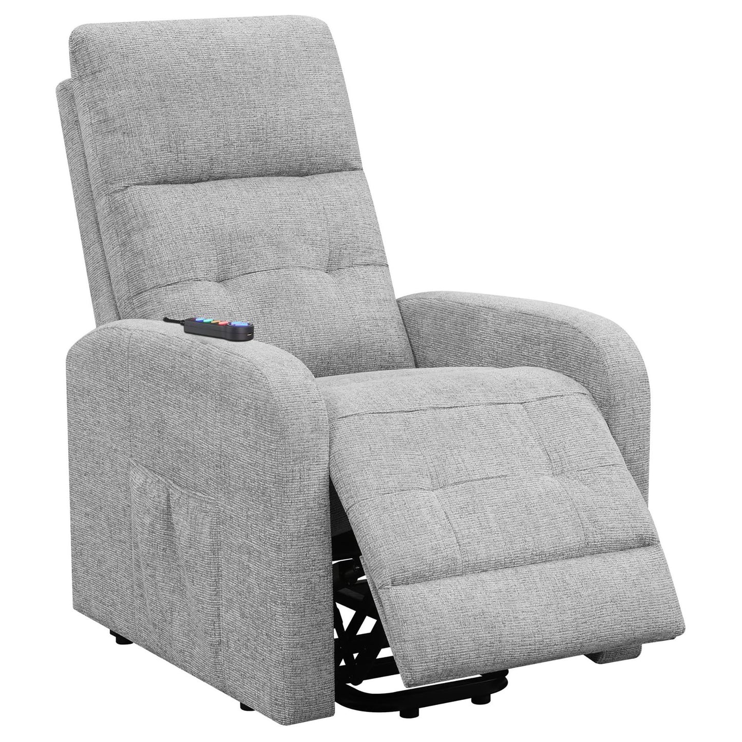 Branson Tufted Power Lift Recliner - Gray