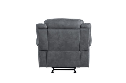 Ava Glider Velvet Recliner  - Gray