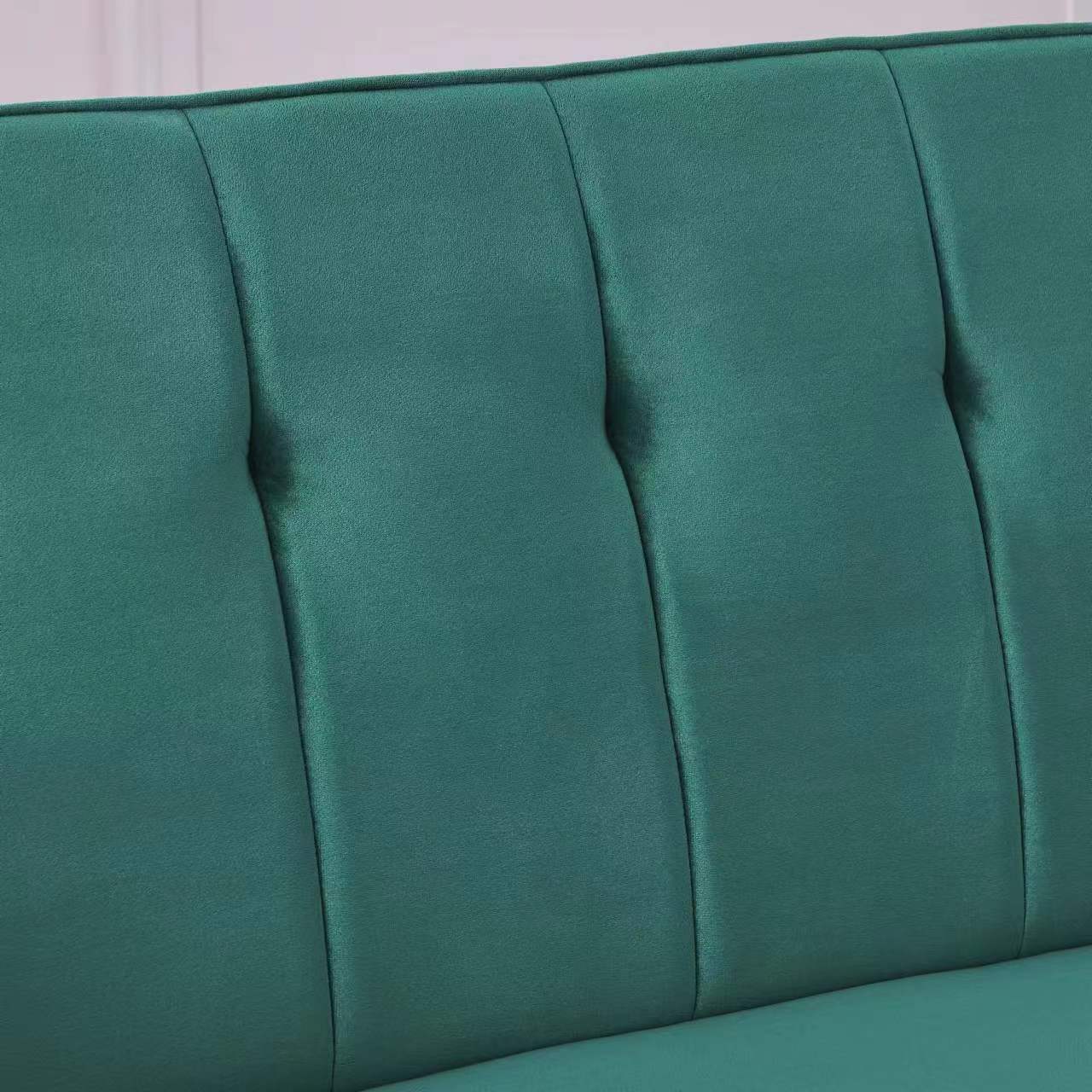 Mika Convertible Velvet Sofa Bed - Green