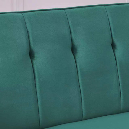 Mika Convertible Velvet Sofa Bed - Green