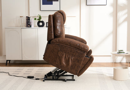 Rocha Power Lift Recliner Chair with Massage - Brown