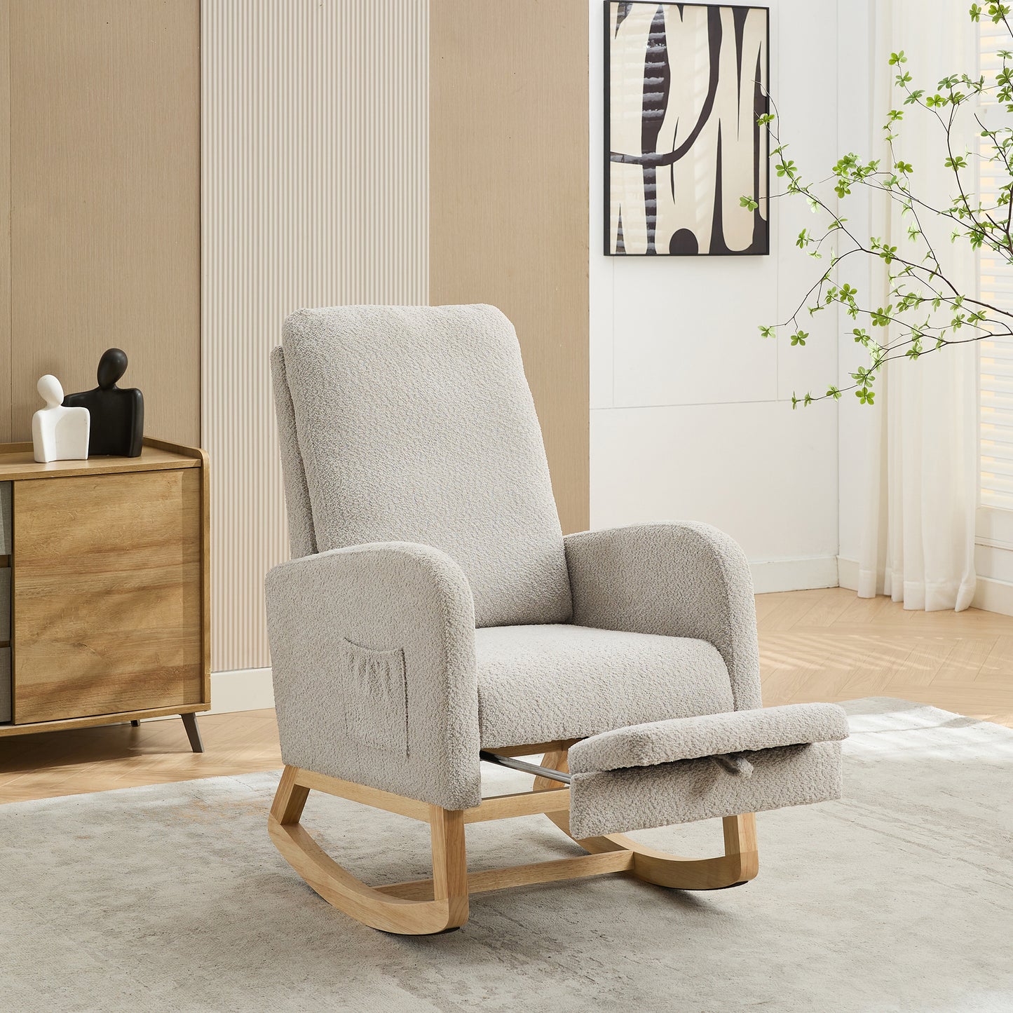 Lester One Rocking Chair - Light Gray