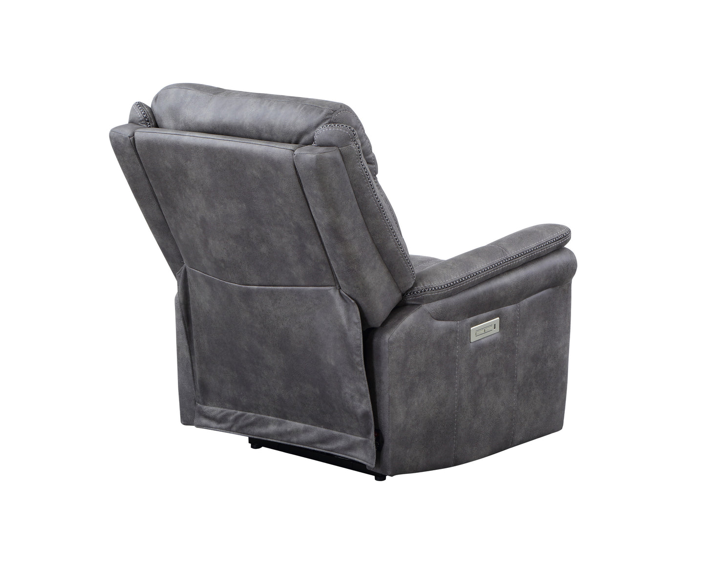 Omar Power Microsuede Reclining Chair - Gray