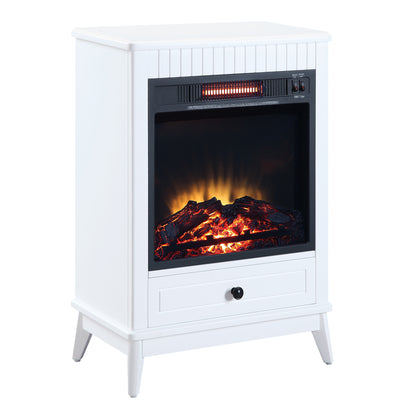 Hamish Electric Fireplace - White