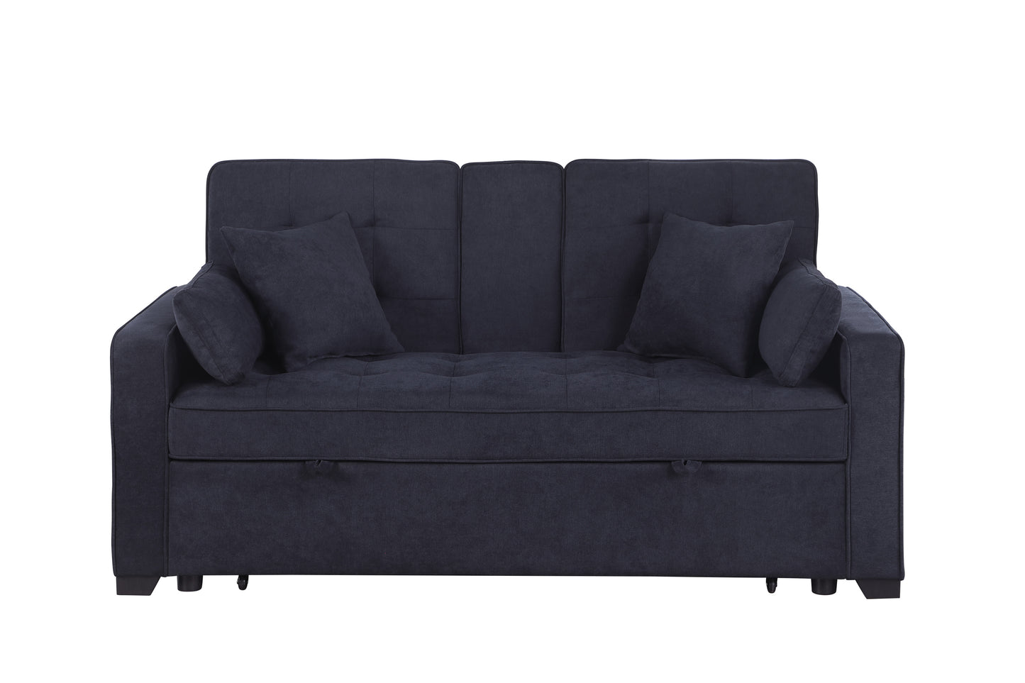 Cody II Woven Fabric Convertible Sleeper Loveseat - Dark Gray