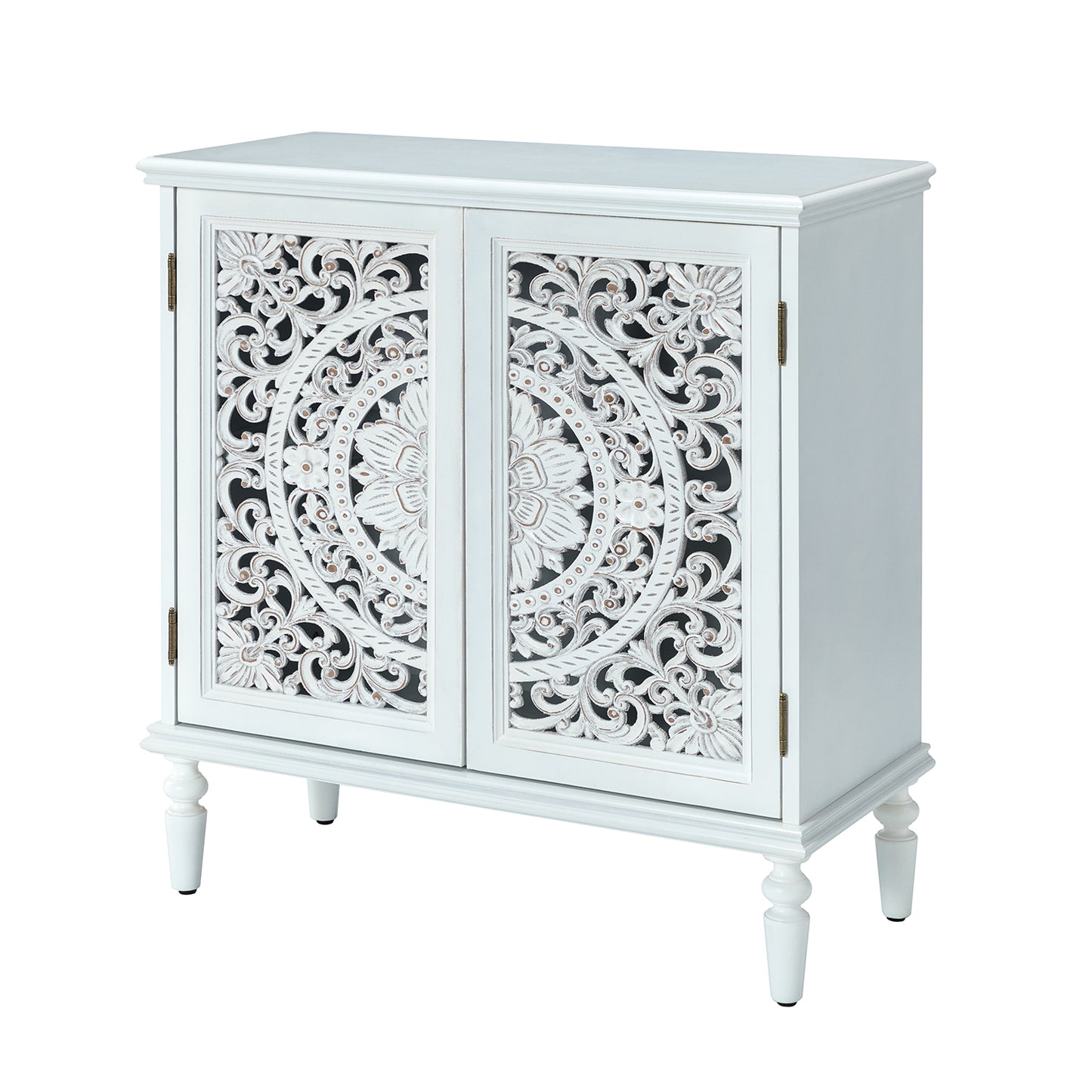 Melampous 2-Door Accent Cabinet - White