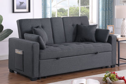 Cody II Woven Fabric Convertible Sleeper Loveseat - Gray