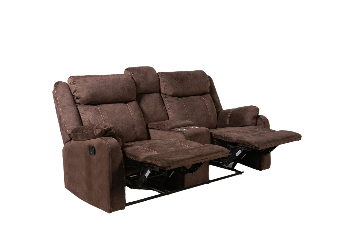 Sonet Recliner Console Loveseat - Coffee