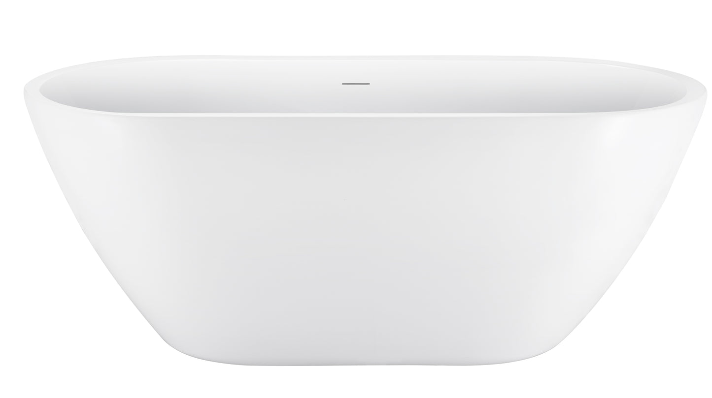 Maya 62" Acrylic Freestanding Soaking Bathtub  - White