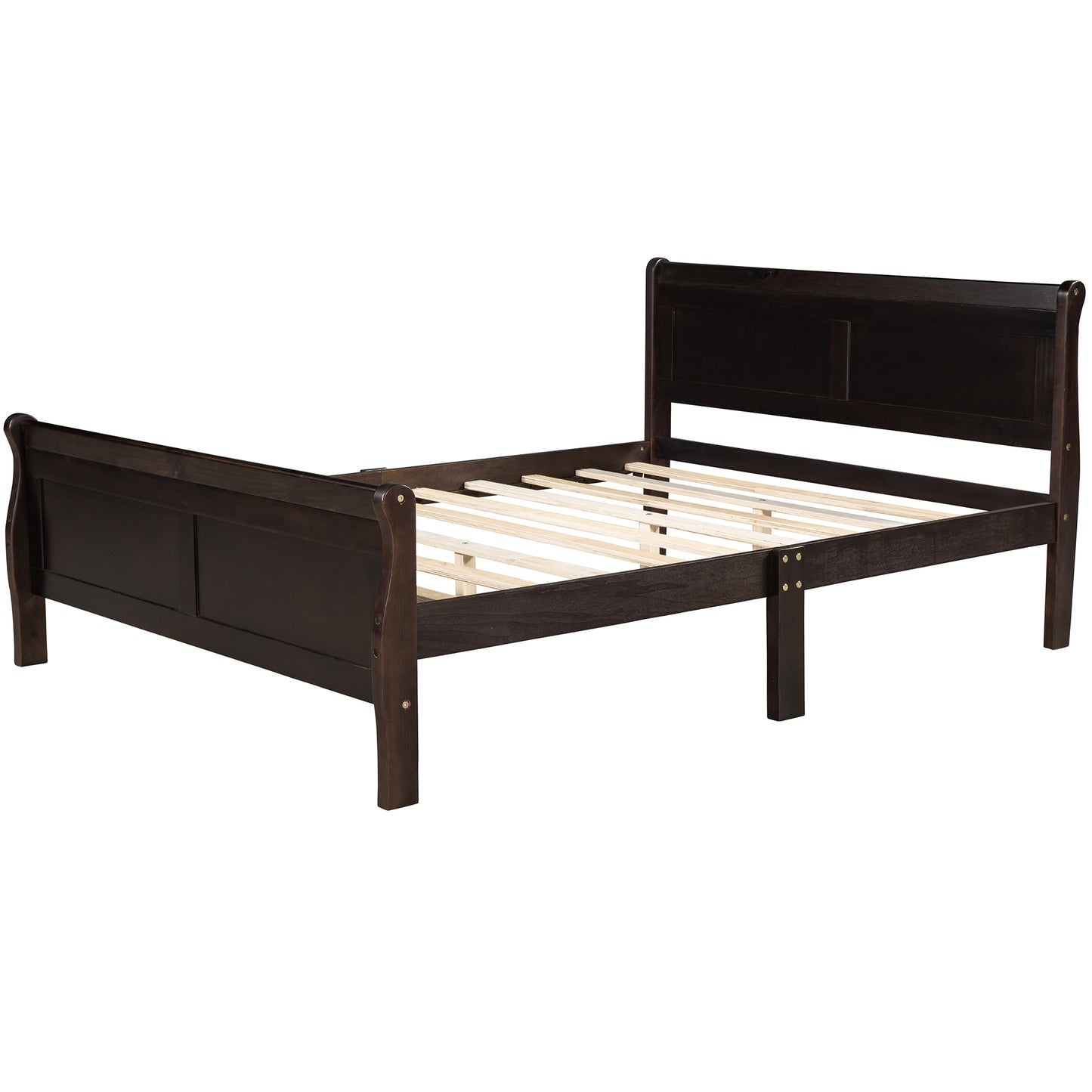 Urban Fusion Queen Size Wood Platform Bed - Espresso