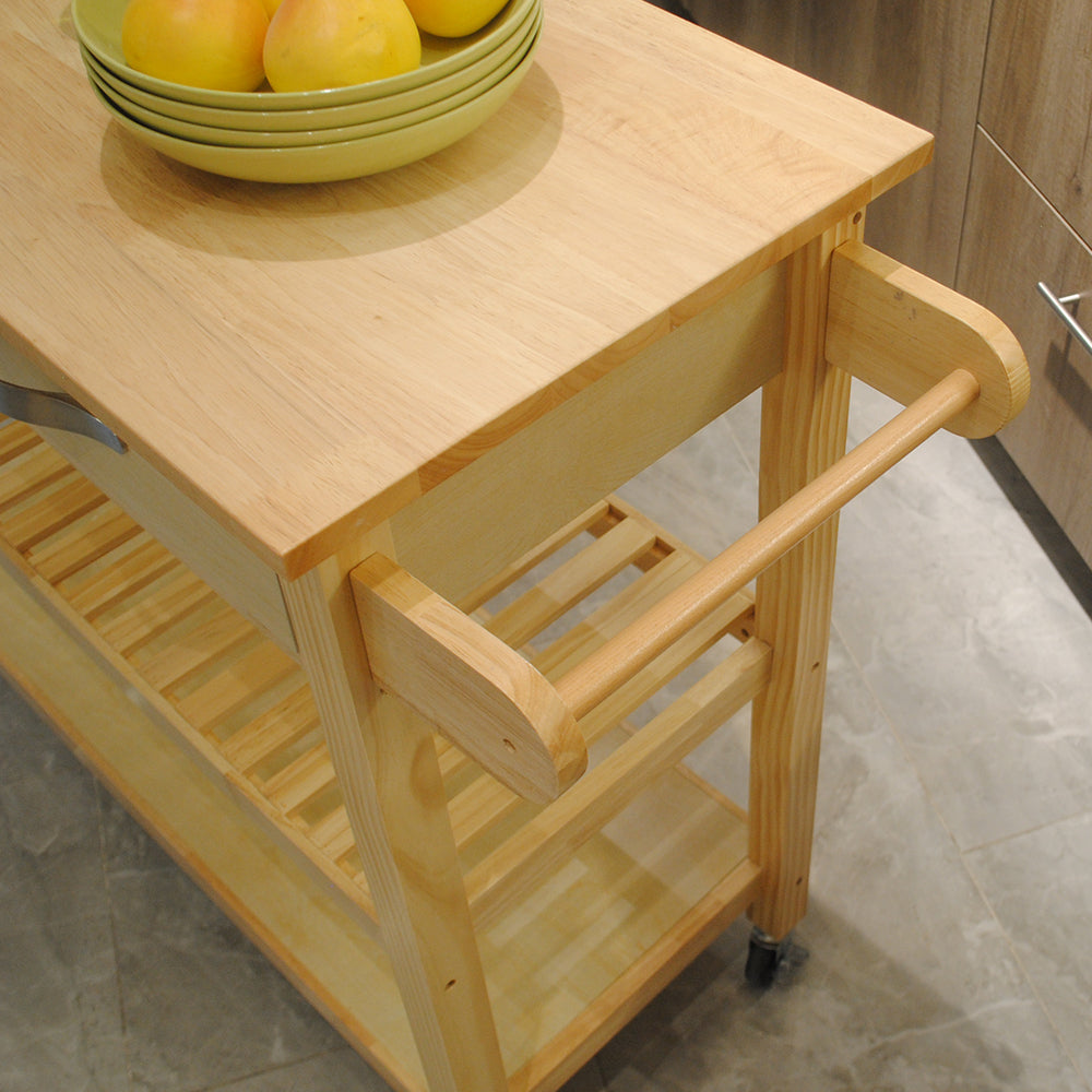 Vintage Kitchen Island & Kitchen Cart  - Natural