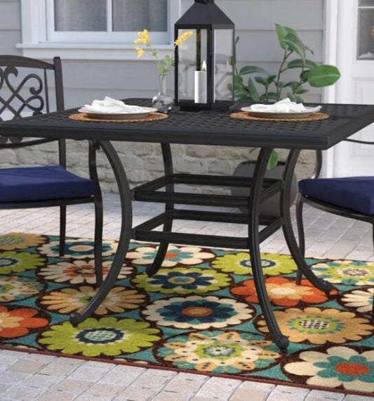 Brena Patio Square Dining Table - Antique Bronze