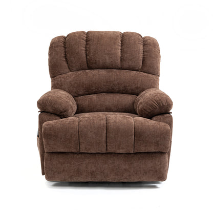 Mia Heat Massage Chenille Power Lift Recliner Chair - Brown