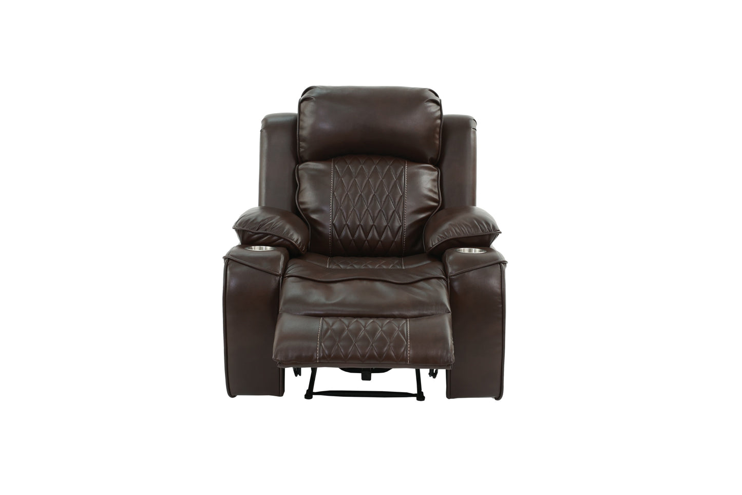 Parker Gel Leatherette Power Motion Recliner Chair - Brown