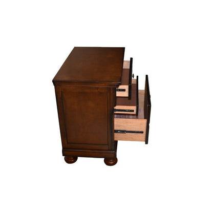 Baltimore Wood Nightstand with Hidden Jewelry Drawer - Dark Walnut