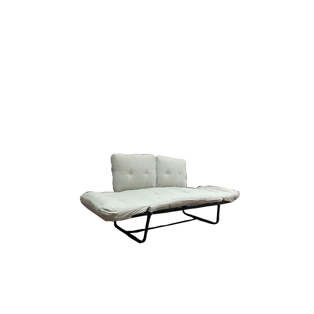 Ayers Violette Metal Frame Futon Love Seat - Beige