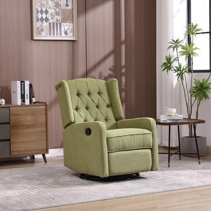 Davina Swivel Rocking Recliner Chair - Olive Green