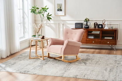 Jarvis Velvet Rocking Chair - Pink