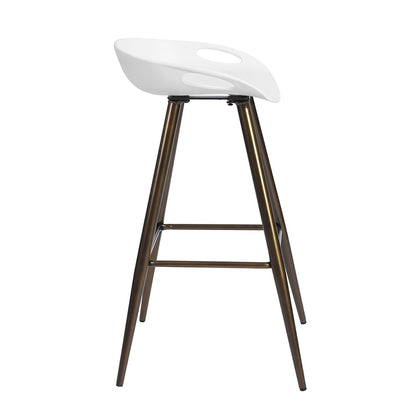 Bak Bar & Counter Stool - White & Gold Set of 2