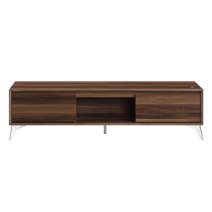 Raceloma TV stand with LED Lights - Walnut