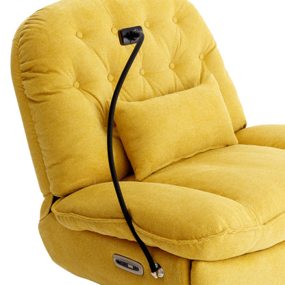 Roxie 270 Degree Swivel Power Recliner with Voice Control - Yellow