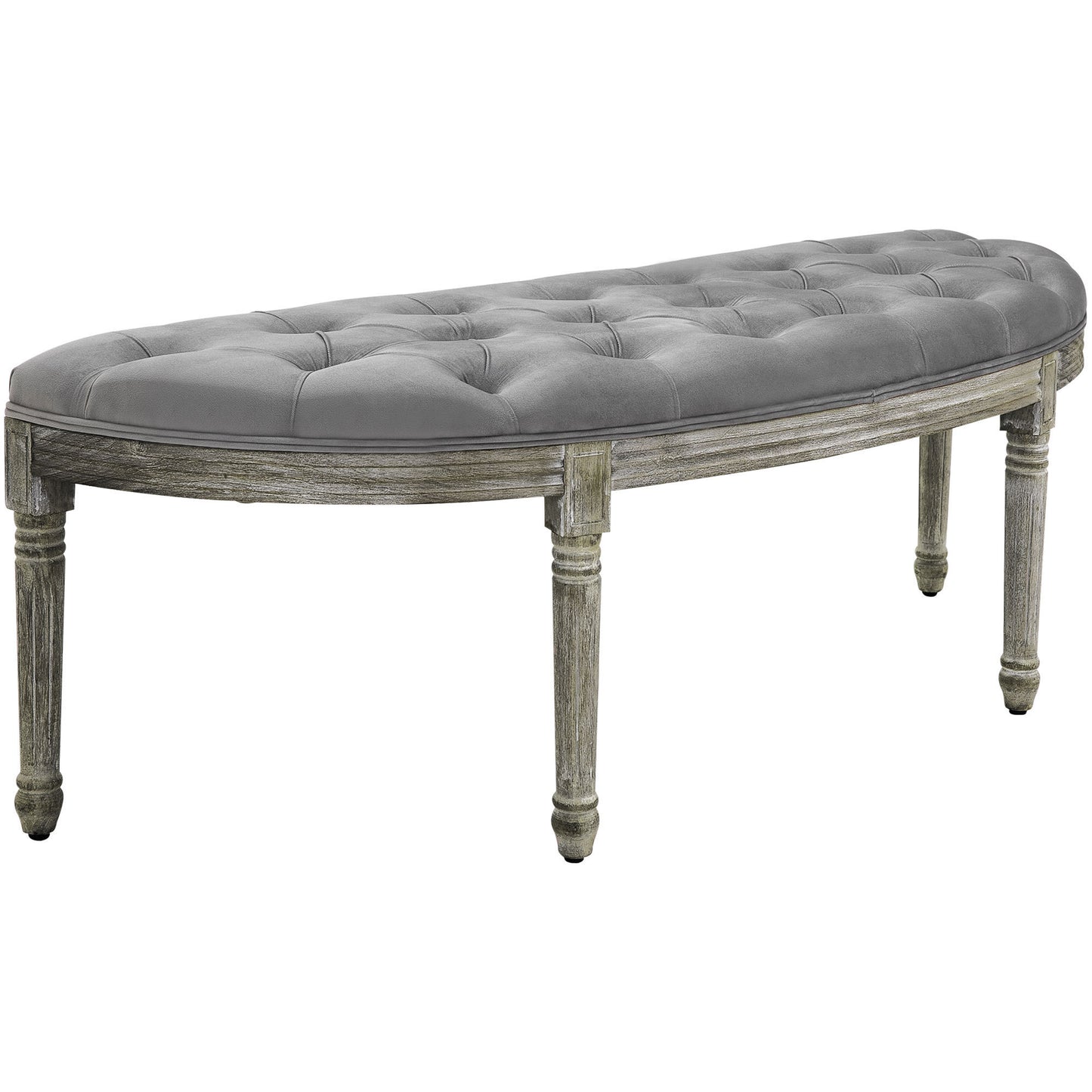 Qasim Semi-Circle Bench - Gray