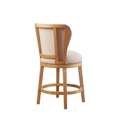 Stewart Upholstered 360 Degree Swivel Counter Stool  - Tan