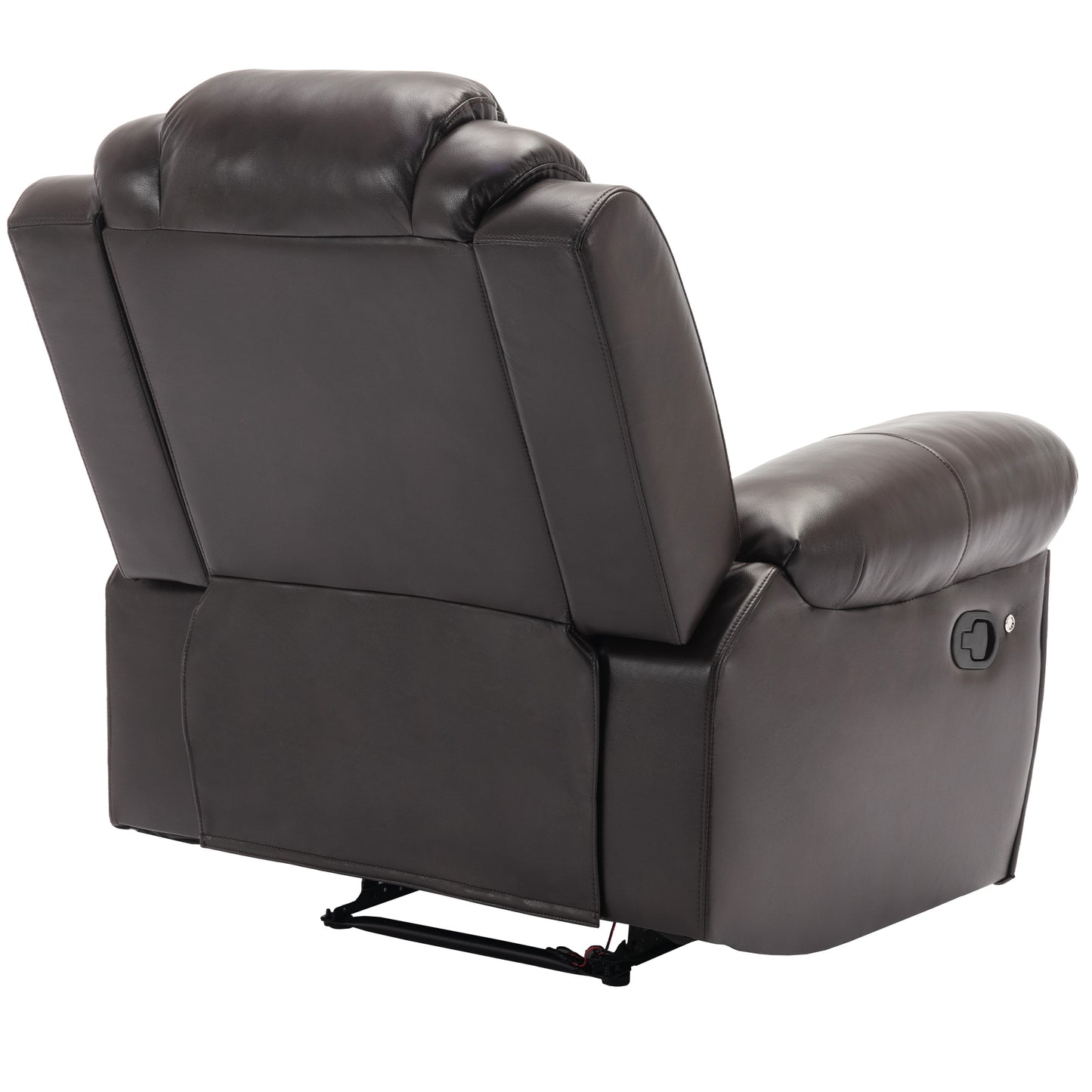 Milo Manual Recliner Chair with LED Light Strip - Brown