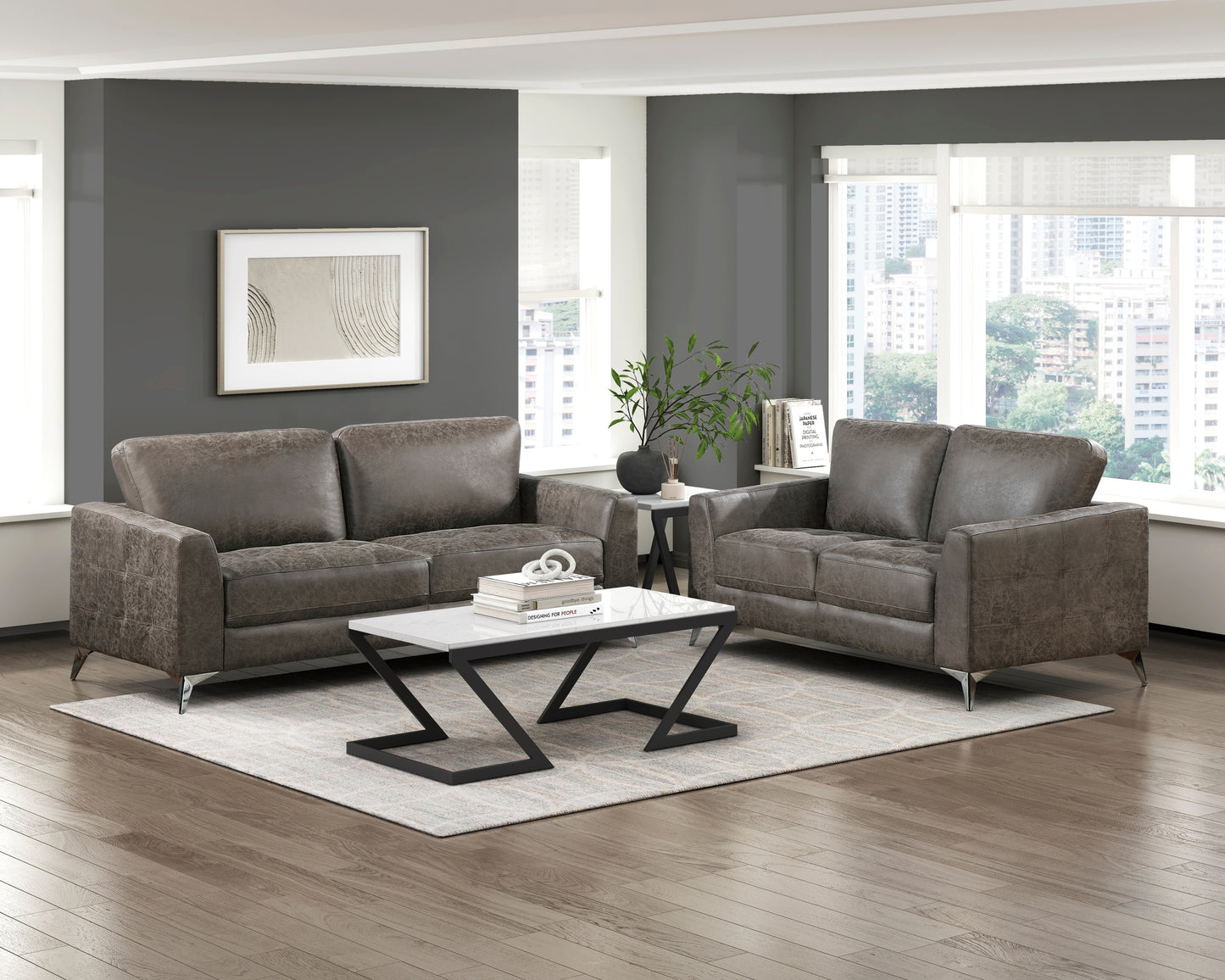 Ayala Loveseat - Brown