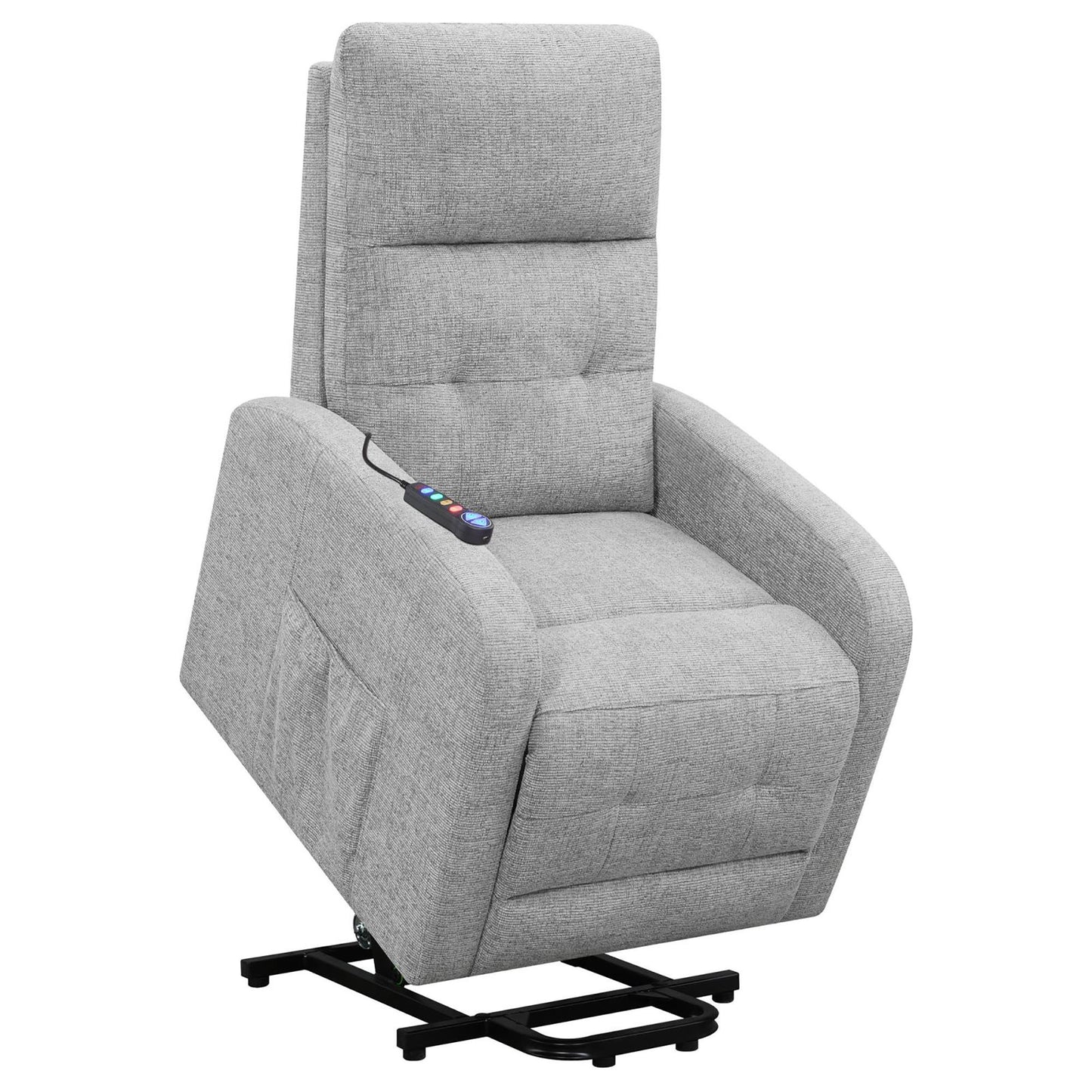 Branson Tufted Power Lift Recliner - Gray