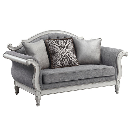 Florian Fabric Loveseat with 3 Pillows