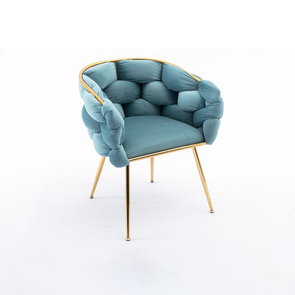 Luna Luxury Modern Velvet Chair - Blue