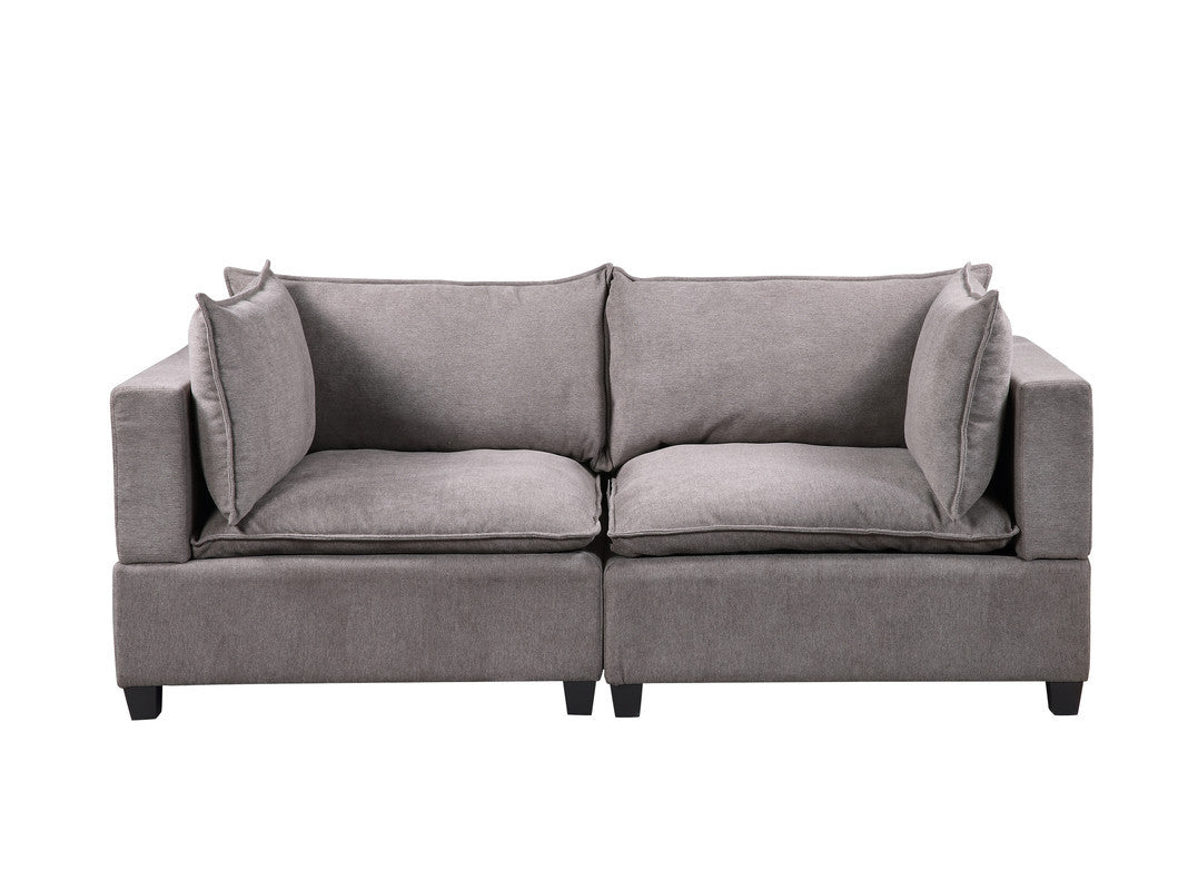 Madison Fabric Loveseat - Light Gray