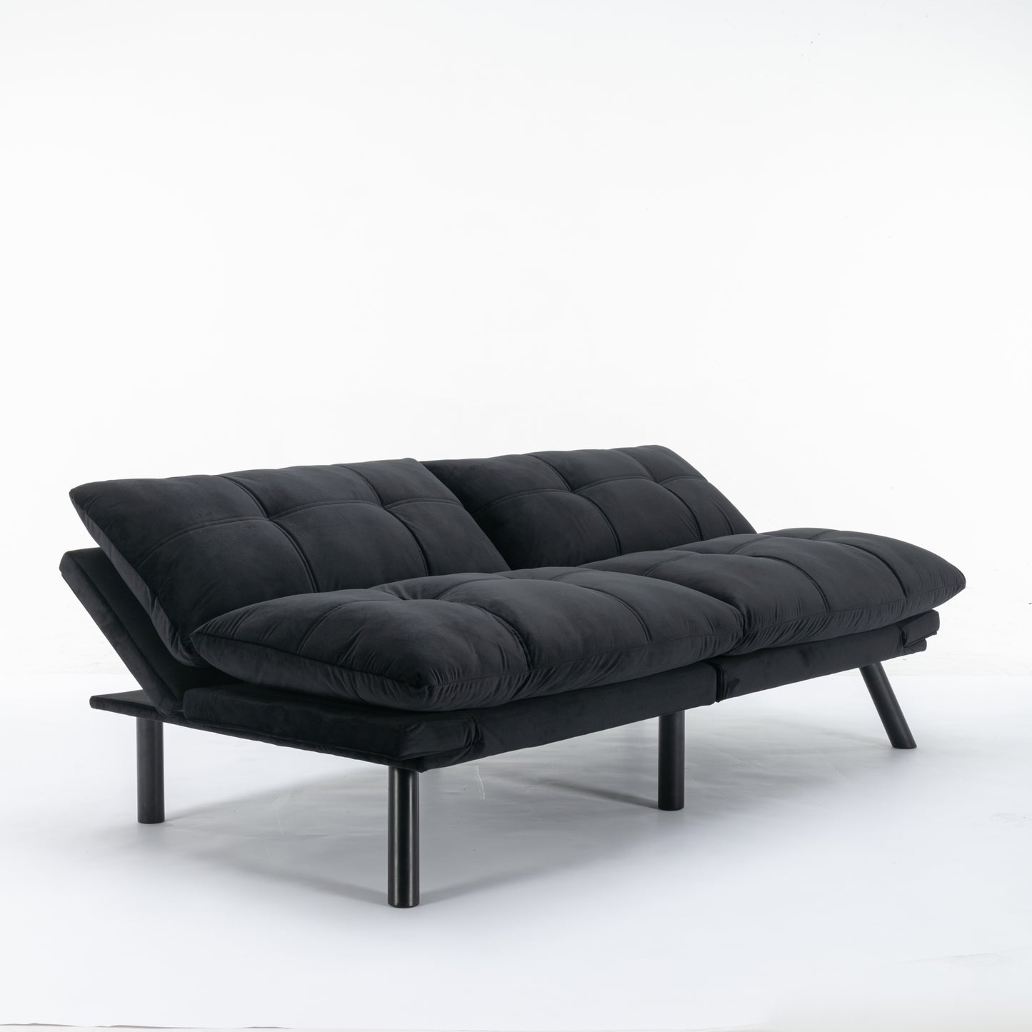 Vega Convertible Folding Modern Sofa Bed - Black