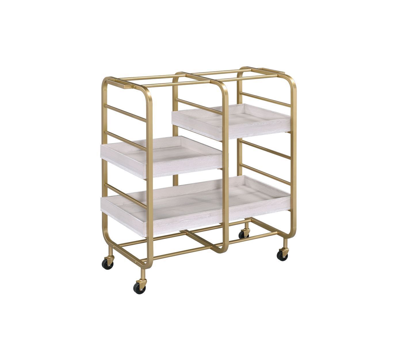 Retro Rolling Bar Cart - Gold