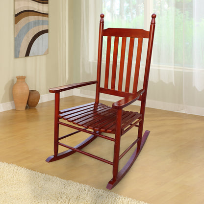 Lupe II Wooden Porch Rocker Chair - Brown