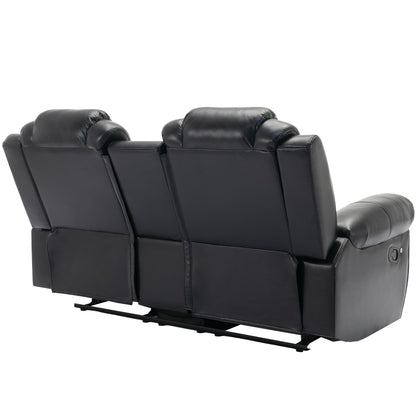 Milo 3 Pieces Recliner Sofa Sets - Black