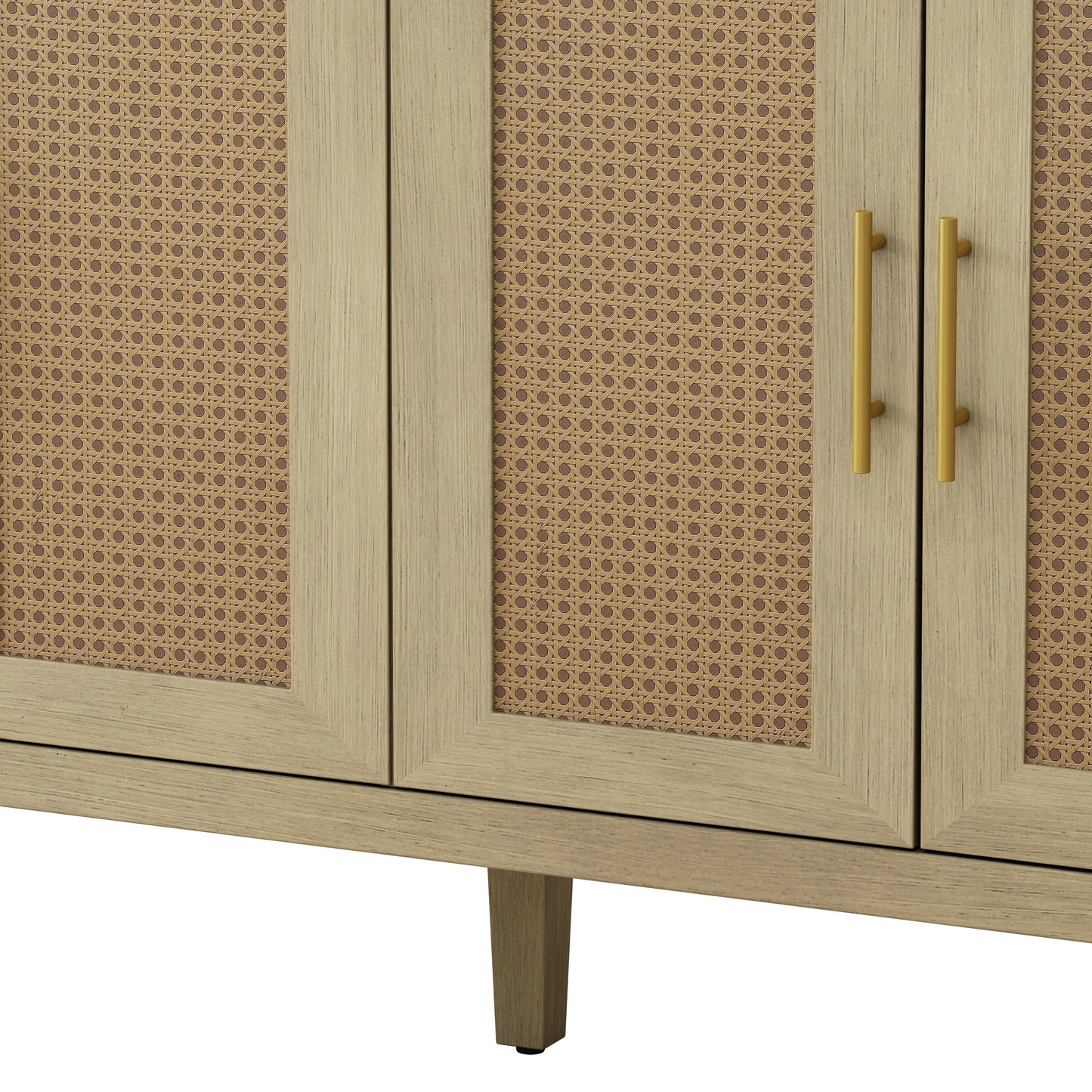 Amal 4-Door Cabinet with Rattan