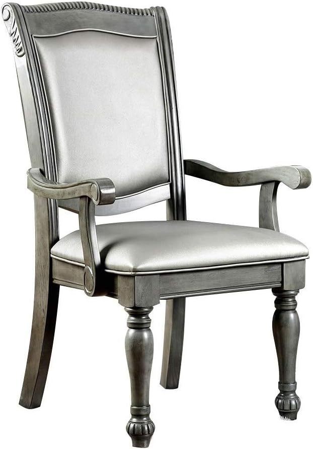 Foster Traditional Dining Arm Chairs (Set of 2)  - Gray