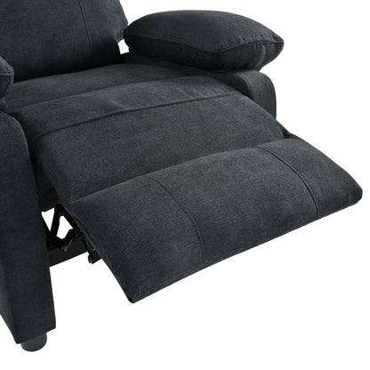 Aston Recliner Chair with Message and Heater - Black