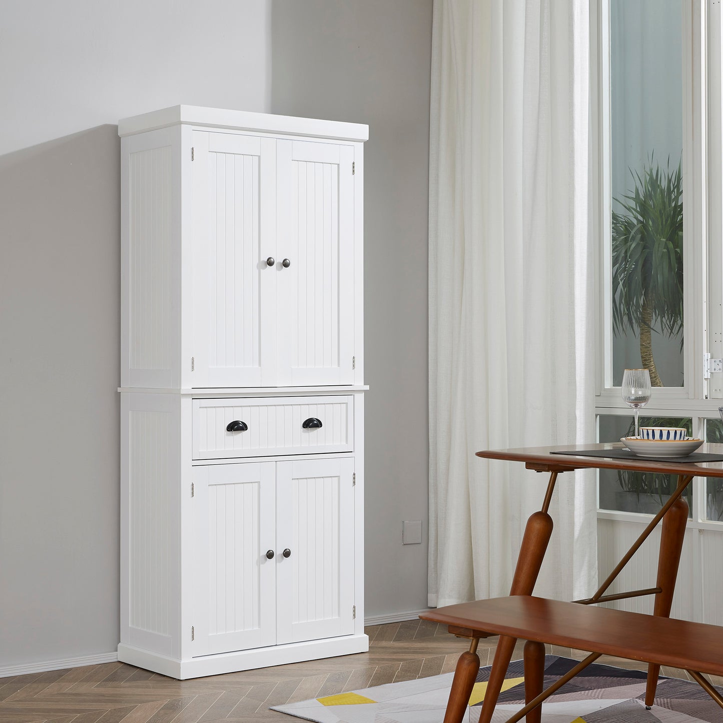 Spencer Tall Storage Cabinet - White