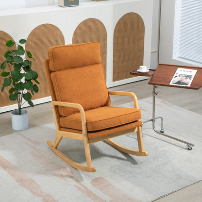 Barton Modern Rocking Chair - Caramel