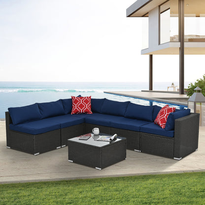 Vito Outdoor Patio Seating Set - Blue