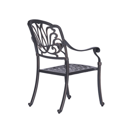 Savanna Patio Outdoor Aluminum Dining Armchair  (Set of 2) - Navy Blue