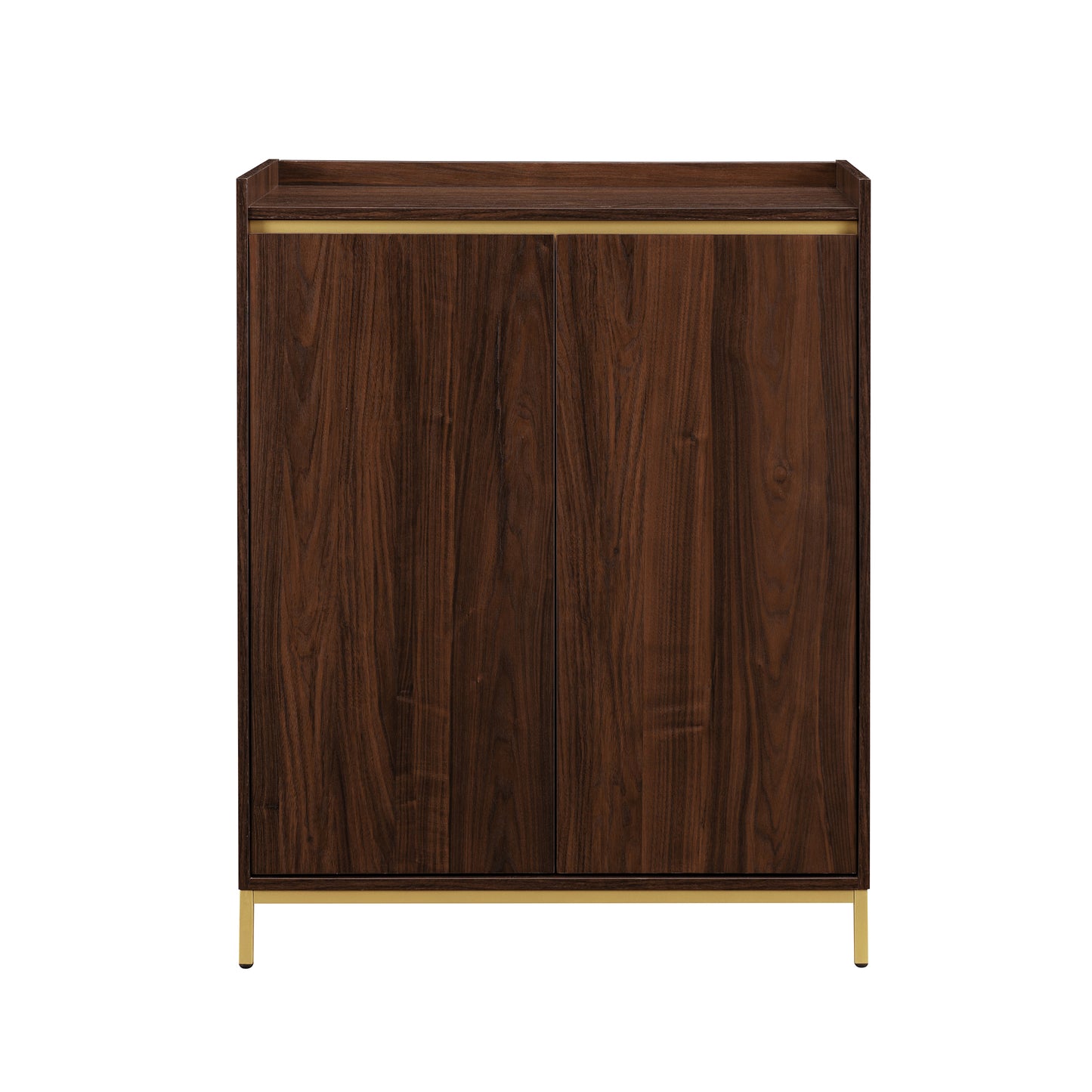 Ula Minimalist 2-Door Accent Cabinet - Dark Brown