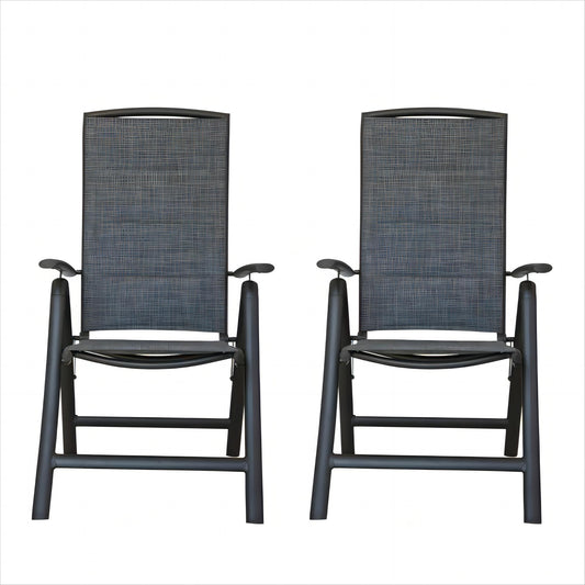 Belton Outdoor Folding Patio Chairs (Set of 2) - Dark Gray