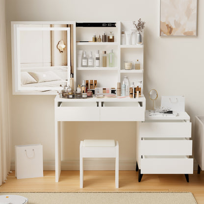 Sion Vanity Desk with Mirror and Lights