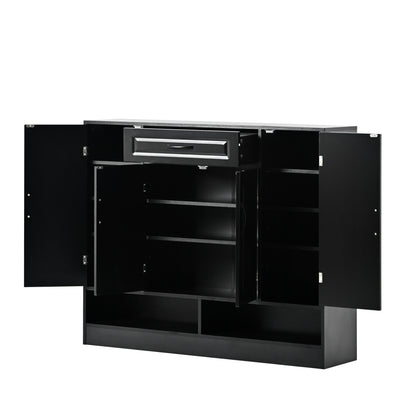 Mali Sleek and Modern Shoe Cabinet - Black