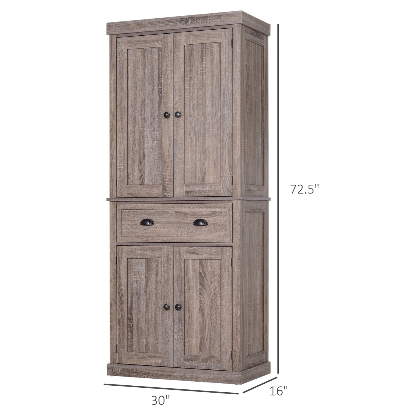 Spencer Tall Storage Cabinet - Brown